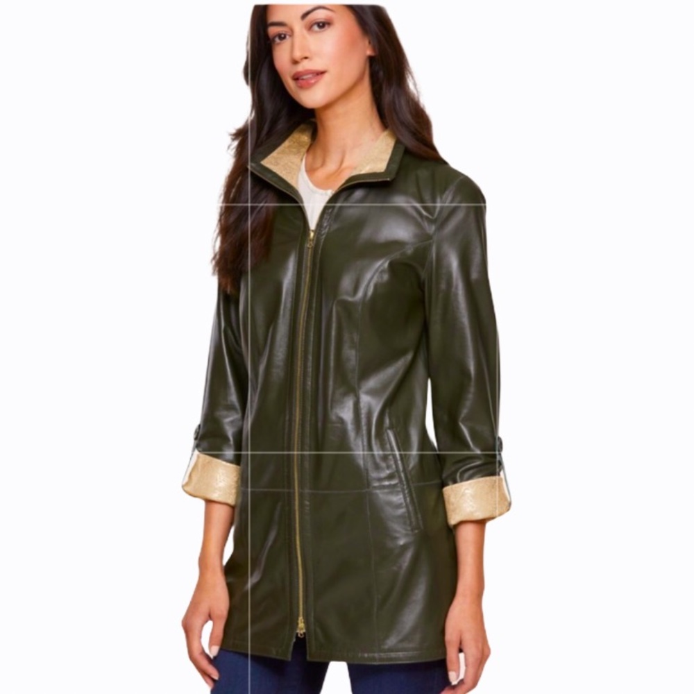Overland Rebecca Lambskin Leather Jacket -XS/S - Picture 17 of 17